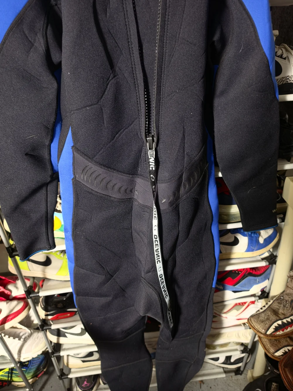 🔥 Men’s Blue & Black Oceanic XL Wetsuit Swim Dive Gear